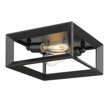 Golden Canada 2073-FM BLK - Golden Lighting Smyth 2-light Flush Mount in Matte Black